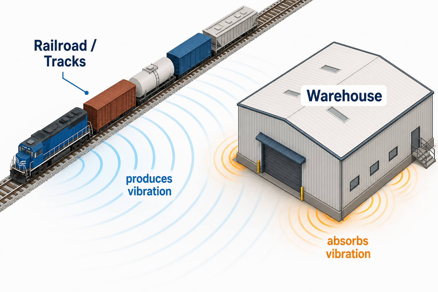 One system: trains, ground, warehouse